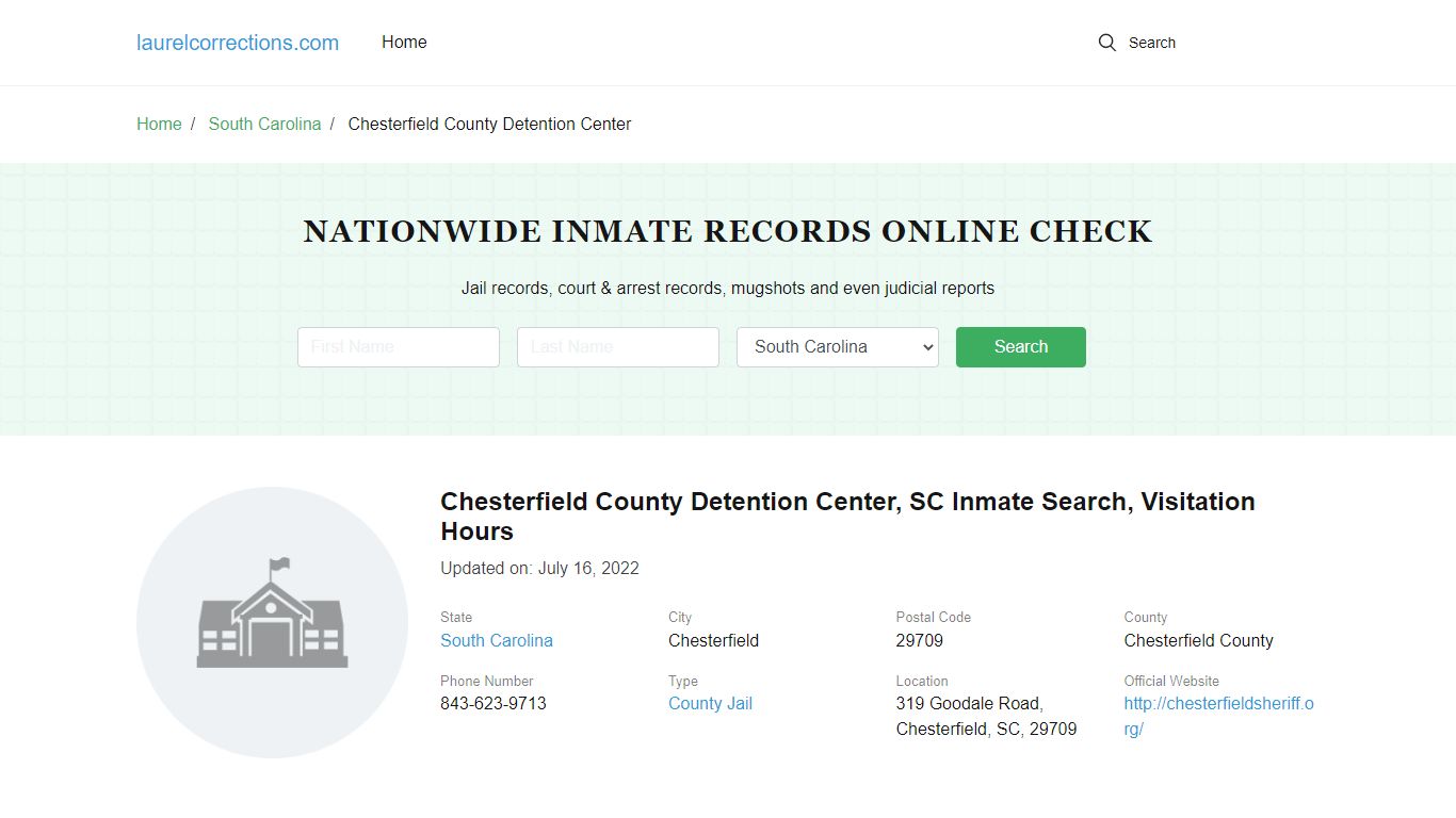 Chesterfield County Detention Center - laurelcorrections.com