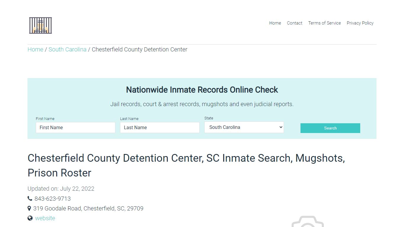 Chesterfield County Detention Center, SC Inmate Search, Mugshots ...